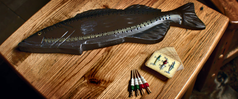 Load image into Gallery viewer, Cribbage Board-Fish

