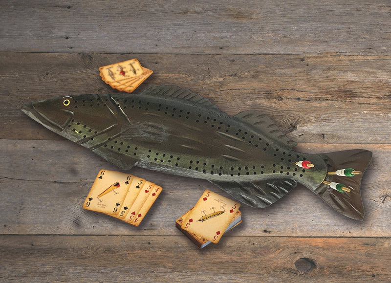 Load image into Gallery viewer, Cribbage Board-Fish
