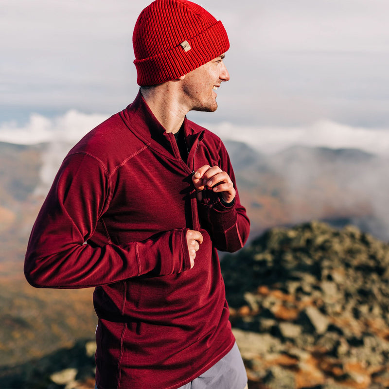 Load image into Gallery viewer, Midweight Men's Wool 1/4 Zip -  100% Merino Wool
