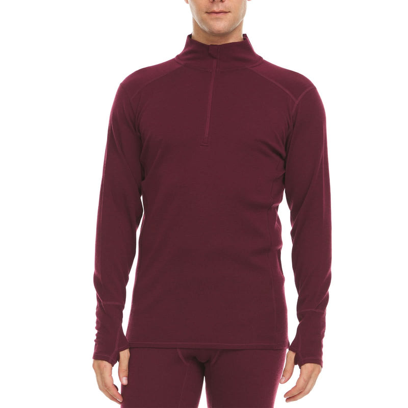 Load image into Gallery viewer, Midweight Men's Wool 1/4 Zip -  100% Merino Wool
