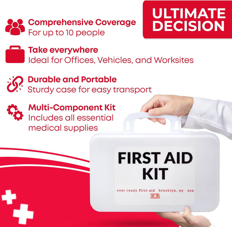 Load image into Gallery viewer, 10 Person First Aid Kit - OSHA and ANSI Class A Compliant
