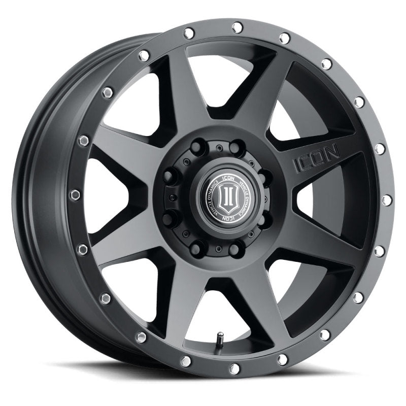 Load image into Gallery viewer, ICON Rebound 20x9 8x6.5 12mm Offset 5.5in BS 121.40mm Bore Satin Black Wheel
