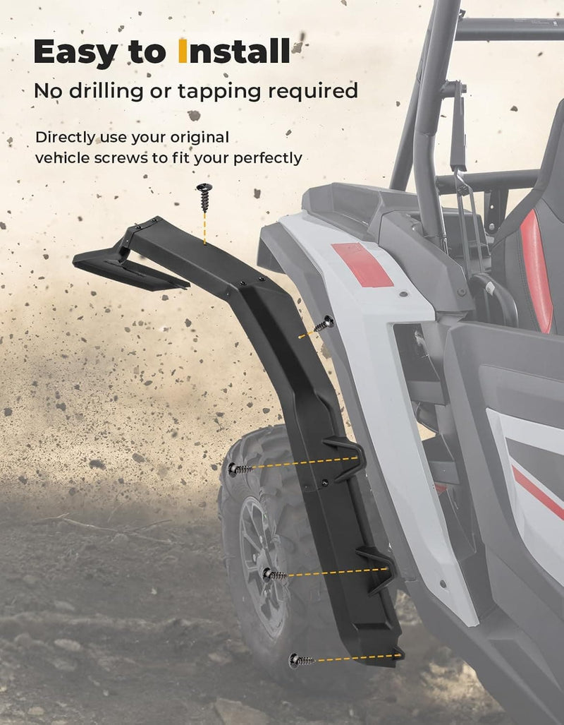Load image into Gallery viewer, Fender Flares 8.5" Extended Mud Flaps for 2024-2025 Polaris RZR XP 4 1000 (4PCS)
