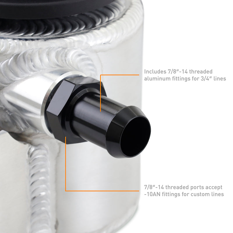 Load image into Gallery viewer, Mishimoto Universal Aluminum Coolant Expansion Tank - Brushed
