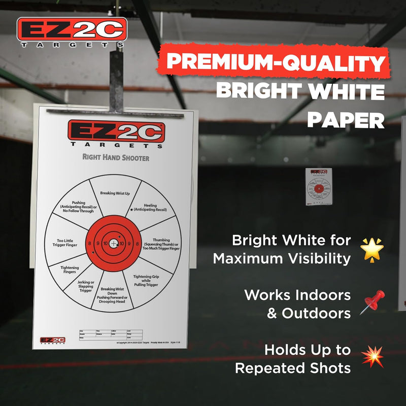 Load image into Gallery viewer, EZ2C Right Hand/Left Hand Diagnostic Training Paper Target 11”x17” USA MADE Style 11
