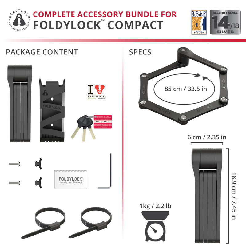 Load image into Gallery viewer, Foldylock Compact - Seatylock’s All-Time Bestseller Folding Bike Lock
