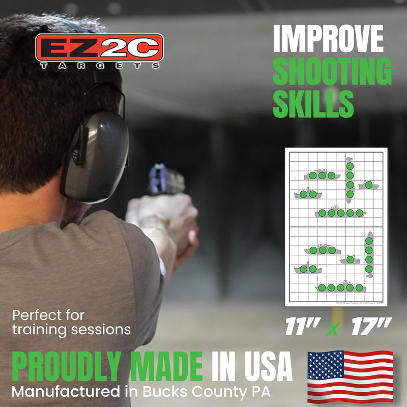 Load image into Gallery viewer, EZ2C Targets 22/RD9: Sink the Boats 11"x17" USA MADE Fun Paper Target
