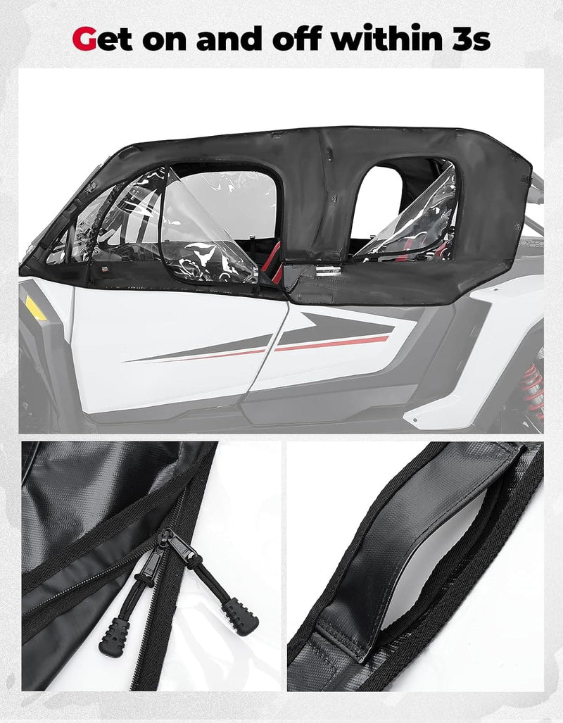 Load image into Gallery viewer, Soft Cab Enclosure Upper Doors for Polaris RZR XP 4 1000 2024-2025
