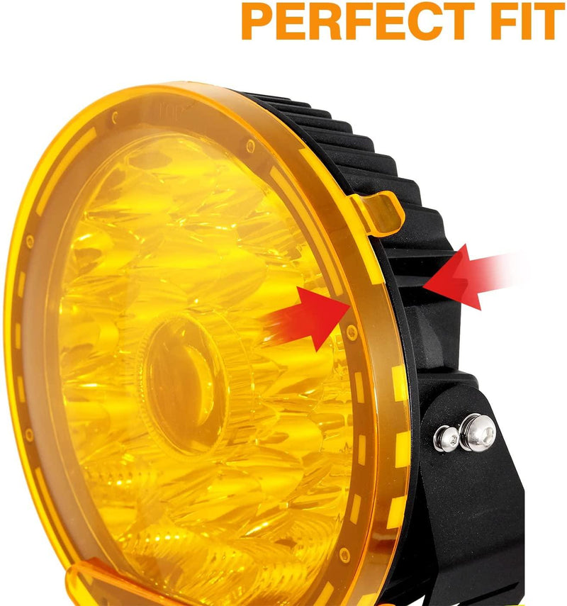 Load image into Gallery viewer, (2pcs/set) 9 Inch Round LED Driving Light Amber Cover Light Shield Cover
