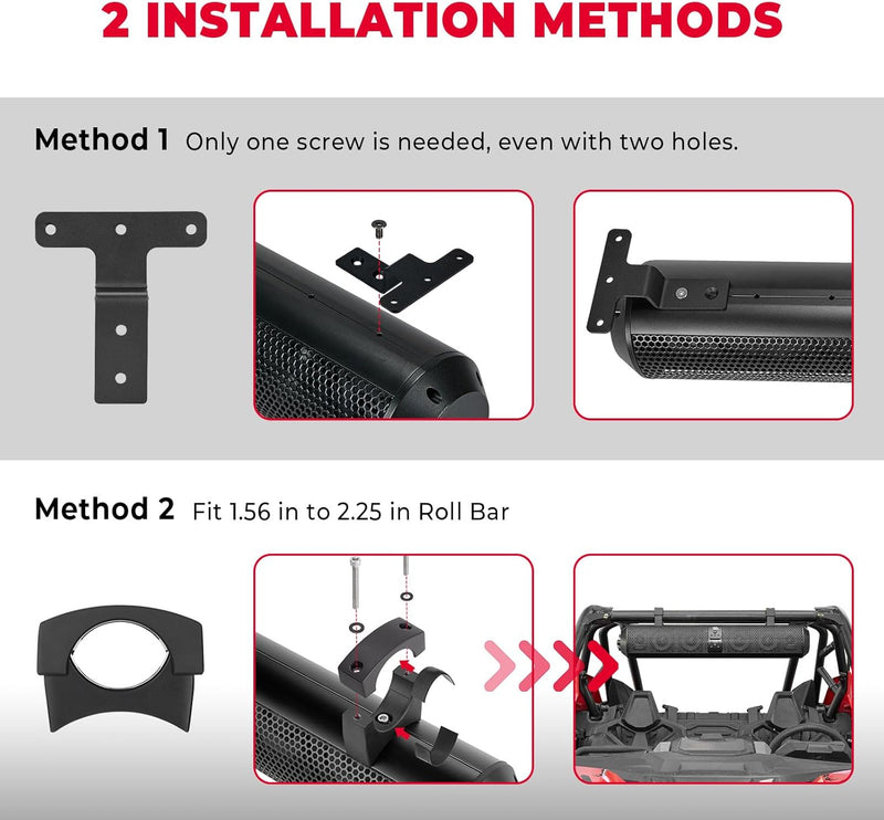 Load image into Gallery viewer, SxS UTV Sound Bar System Bluetooth Speaker 500W 28" Outdoor Marine Soundbars
