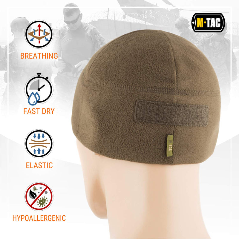 Load image into Gallery viewer, M-Tac Fleece Tactical Watch Cap Beanie With Patch Panel (270 g/m2)
