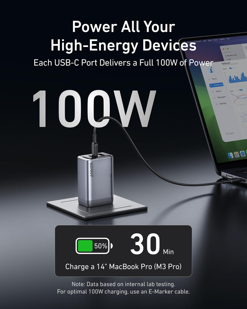Load image into Gallery viewer, Anker Prime Charger (100W, 3 Ports, GaN)
