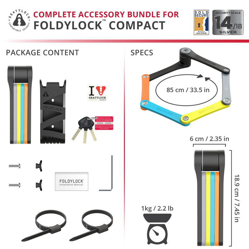 Load image into Gallery viewer, Foldylock Compact - Seatylock’s All-Time Bestseller Folding Bike Lock
