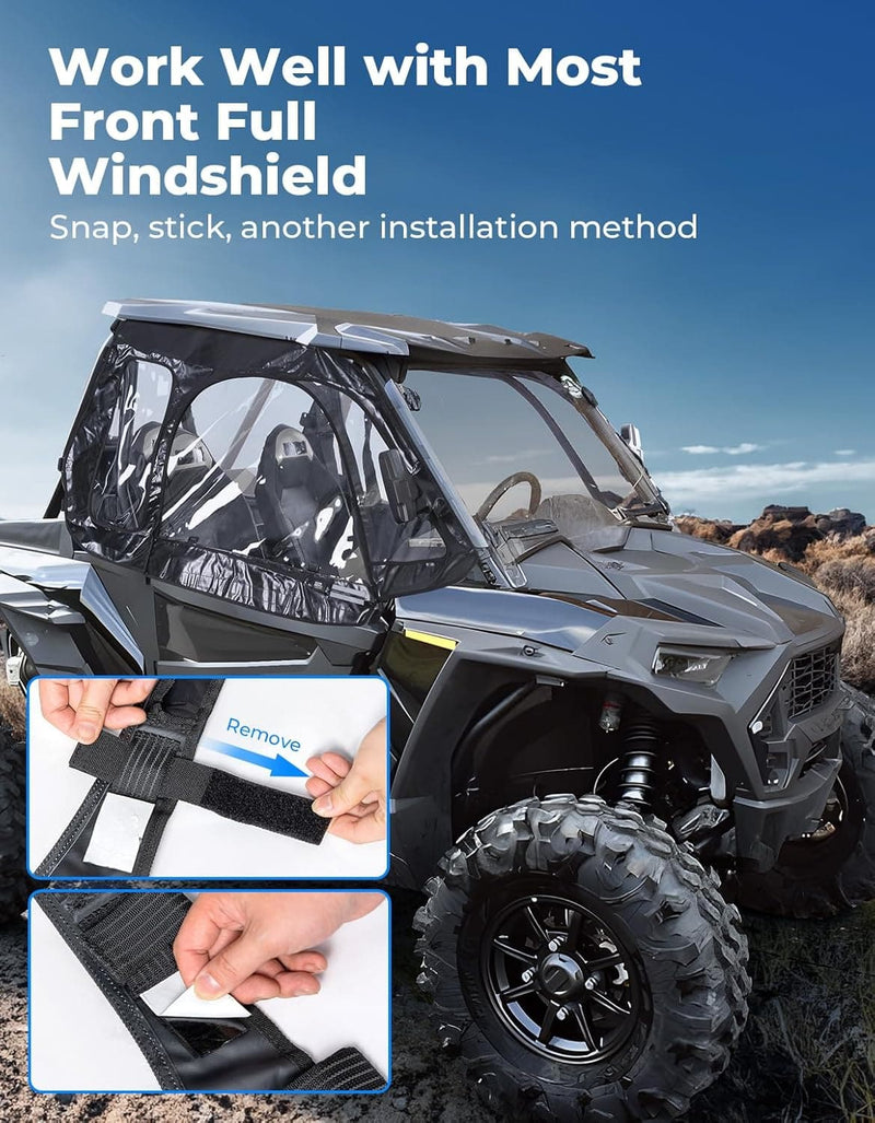 Load image into Gallery viewer, UTV Soft Upper Door Cab Enclosure Set for Polaris RZR XP 1000 / Turbo 2014-2023
