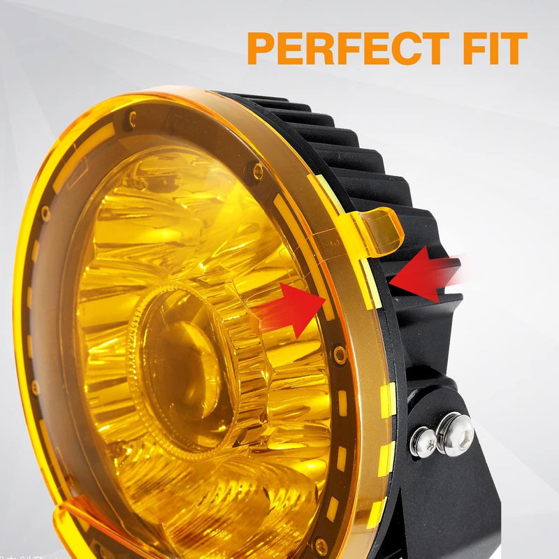 Load image into Gallery viewer, (2pcs/set) 7 Inch Round LED Driving Light Amber Cover Light Shield Cover
