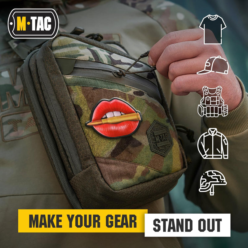 Load image into Gallery viewer, M-Tac Patch Pink Lips with Bullet PVC
