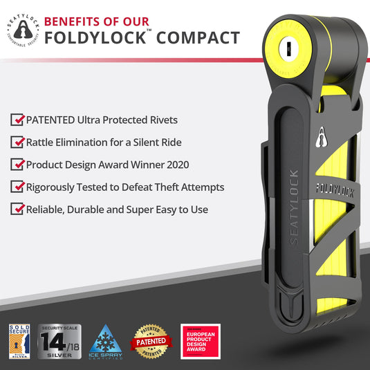 Foldylock Compact - Seatylock’s All-Time Bestseller Folding Bike Lock