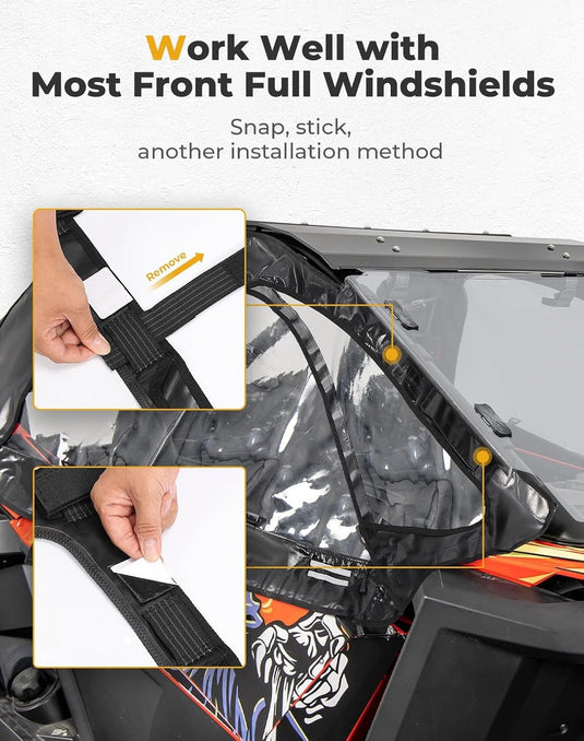 Upper Doors Soft Cab Enclosures for Polaris RZR PRO R 2022-2025