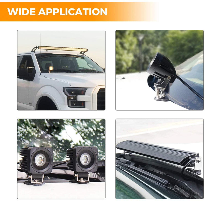 Load image into Gallery viewer, (2pcs/set) Universal LED Light Bar Spot Light Mounting Brackets Clamp Holder Design for Jeep Truck SUV Offroad
