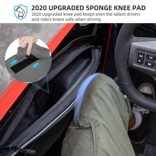Front Door Bags with Removable Knee Pad for RZR PRO XP 2020-2024