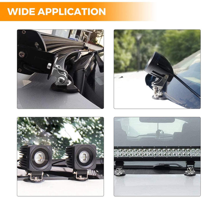Load image into Gallery viewer, Universal LED Light Bar Mounting Brackets Adjustable Pillar Hood for Offroad Jeep SUV Truck
