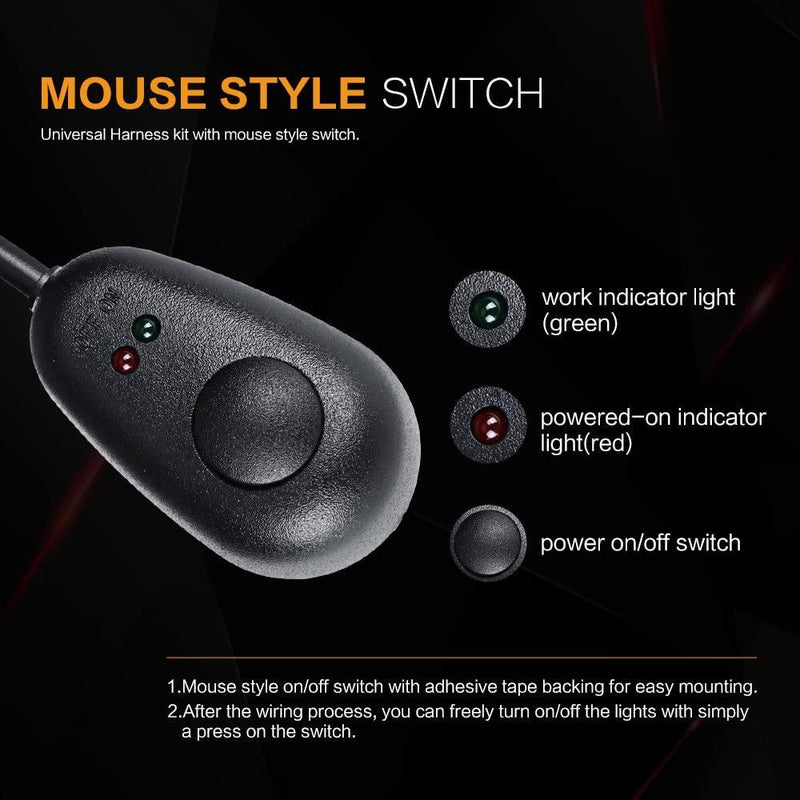 Load image into Gallery viewer, (2 Lead) LED Light Bar Wiring Harness Kit with Fuse Relay ON/Off Switch for LED Off-Road Driving Work Light
