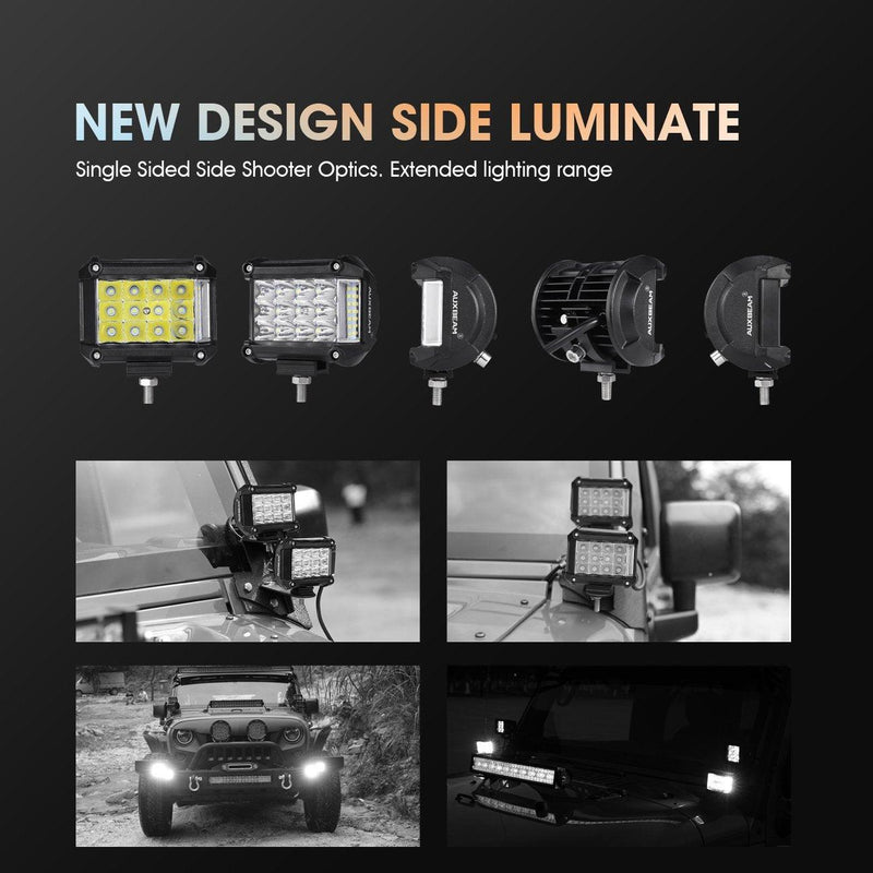 Load image into Gallery viewer, (2pcs/set) 4&quot; 36W Side Shooter Pods Combo Beam for SUV ATV UTV Trucks Pickup Boat
