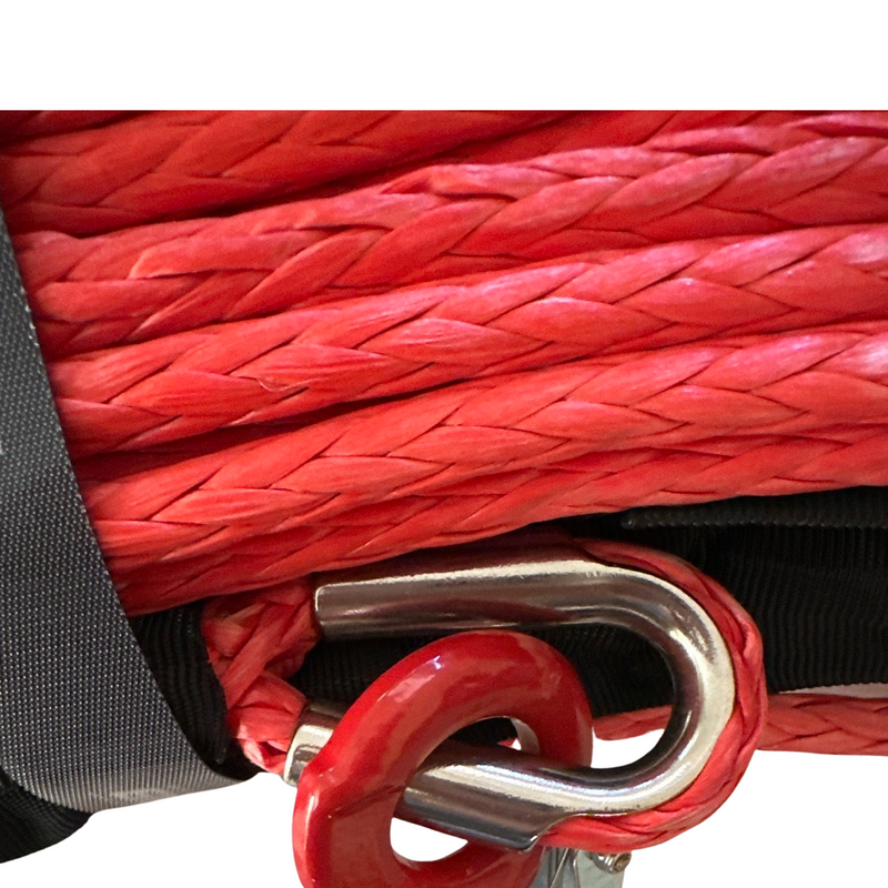 Load image into Gallery viewer, 3/8&#39;&#39; x 85&#39; Synthetic Winch Rope with forged winch hook
