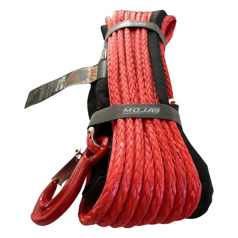 Load image into Gallery viewer, 3/8&#39;&#39; x 85&#39; Synthetic Winch Rope with forged winch hook
