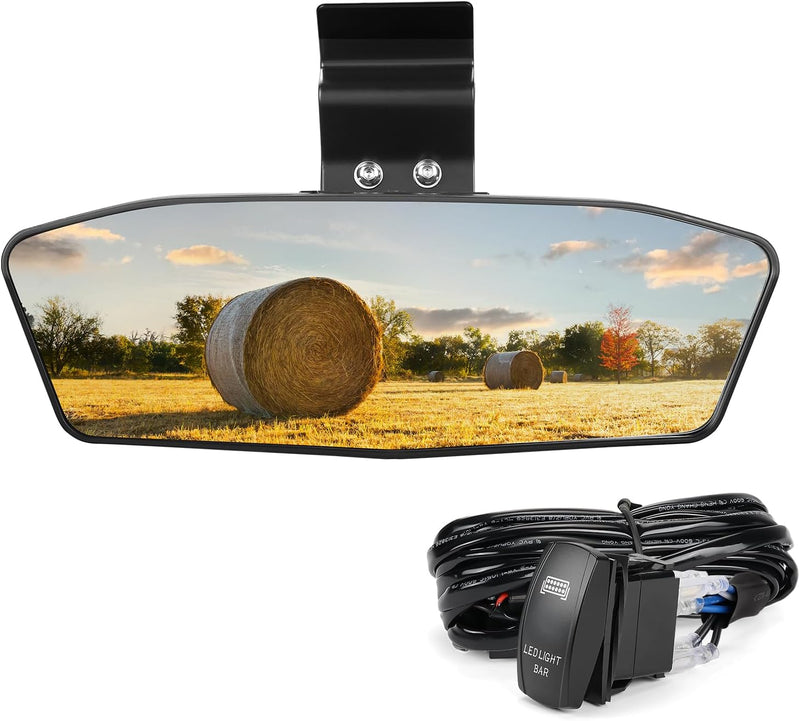 Load image into Gallery viewer, UTV Rear View Mirror with LED Light for Polaris Ranger/ Defender 2015-2024
