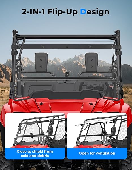 Load image into Gallery viewer, UTV 2-IN-1 Flip Windshield for Honda Pioneer 700 / 700-4
