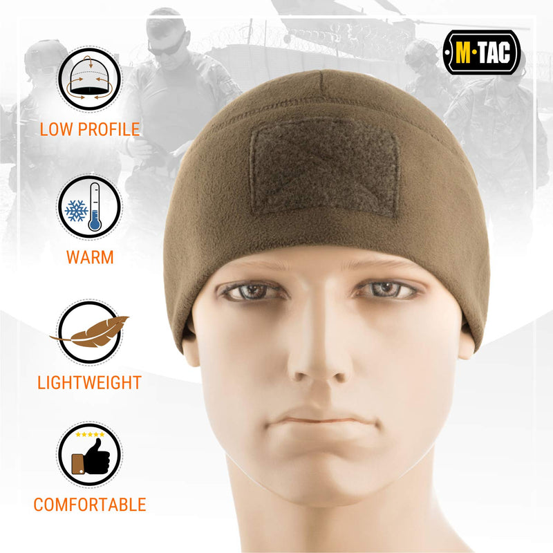Load image into Gallery viewer, M-Tac Fleece Tactical Watch Cap Beanie With Patch Panel (270 g/m2)

