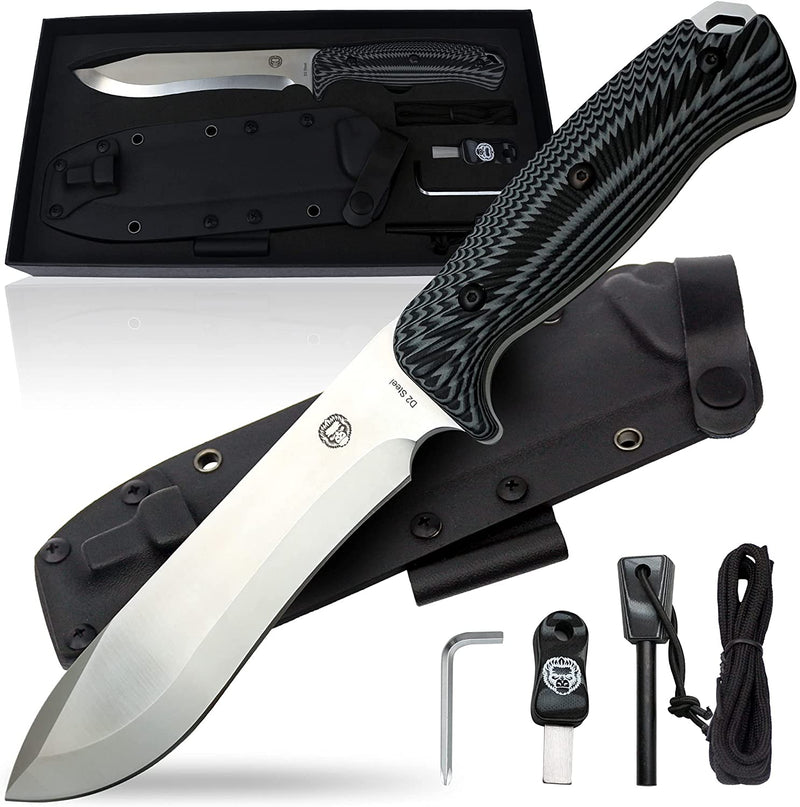 Load image into Gallery viewer, 12.32&quot; LAVALINE SURVIVAL KNIFE WITH FIXED 1095 HIGH CARBON STEEL BLADE
