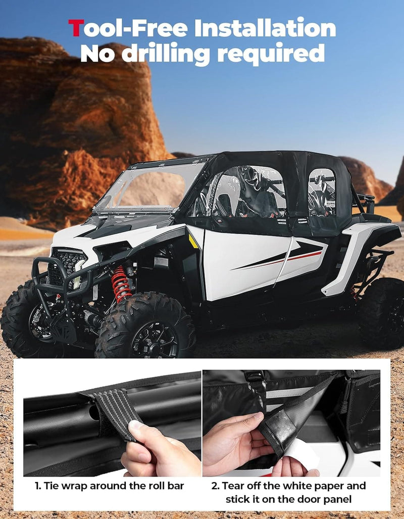Load image into Gallery viewer, Soft Cab Enclosure Upper Doors for Polaris RZR XP 4 1000 2024-2025
