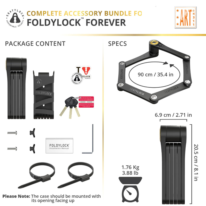 Load image into Gallery viewer, Foldylock Forever ART 3 Stars Certified Folding Bike Lock
