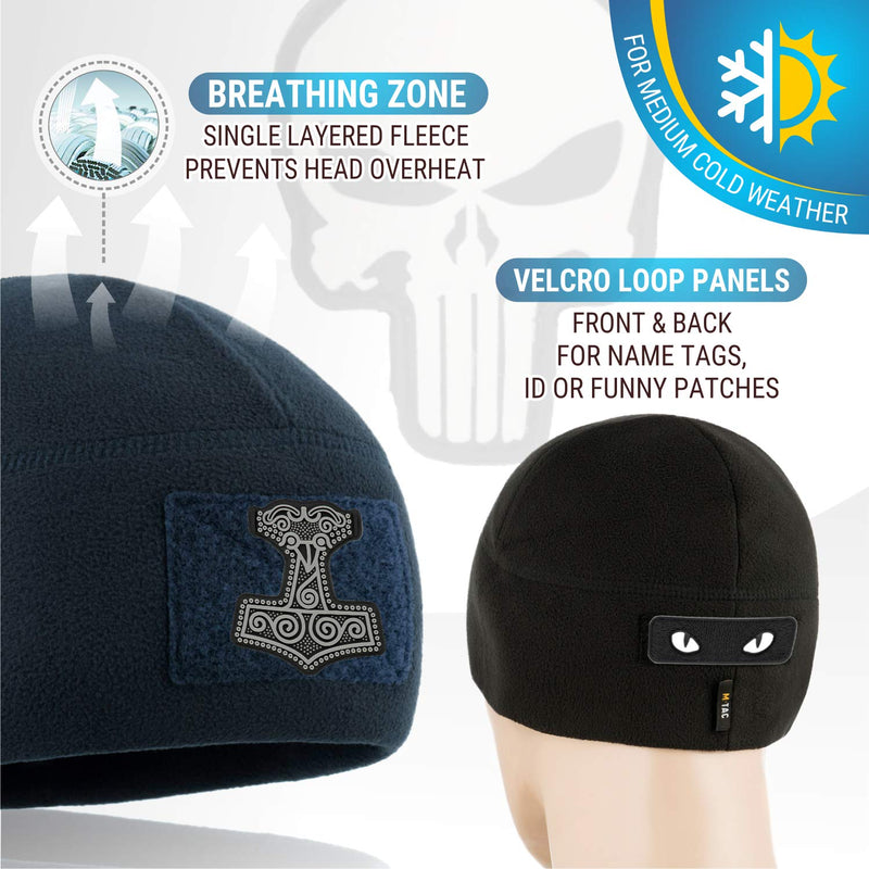 Load image into Gallery viewer, M-Tac Fleece Tactical Watch Cap Beanie With Patch Panel (270 g/m2)
