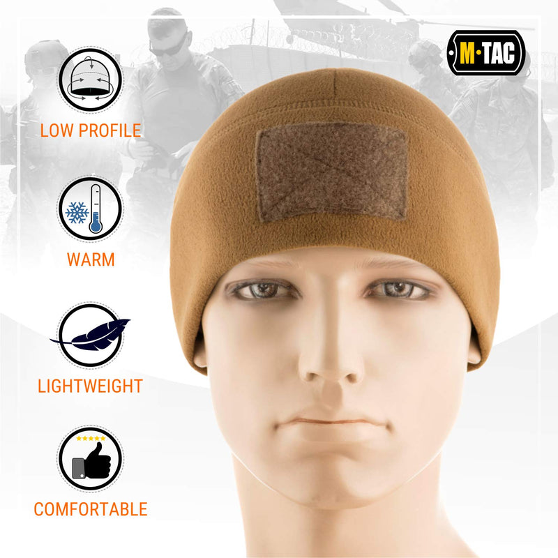 Load image into Gallery viewer, M-Tac Fleece Tactical Watch Cap Beanie With Patch Panel (270 g/m2)
