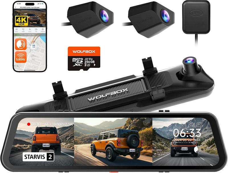 Load image into Gallery viewer, Wolfbox G900 TriPro Bumper Dash Cam
