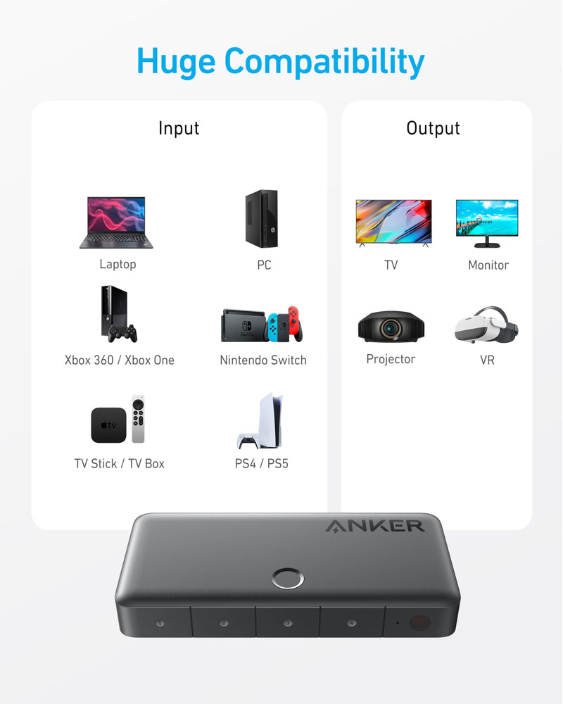 Load image into Gallery viewer, Anker HDMI Switch (4 in 1 Out, 4K HDMI)
