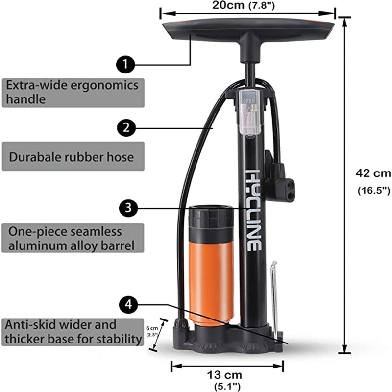 Load image into Gallery viewer, Hycline Gauge Booster Bike Pump
