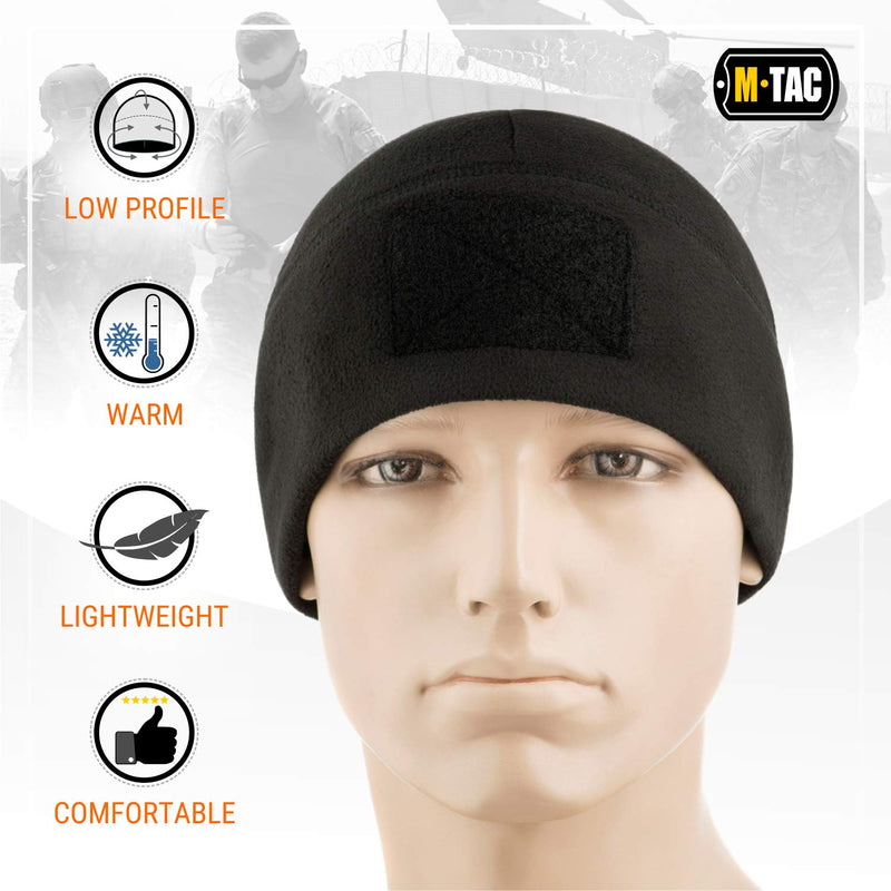 Load image into Gallery viewer, M-Tac Fleece Tactical Watch Cap Beanie With Patch Panel (270 g/m2)
