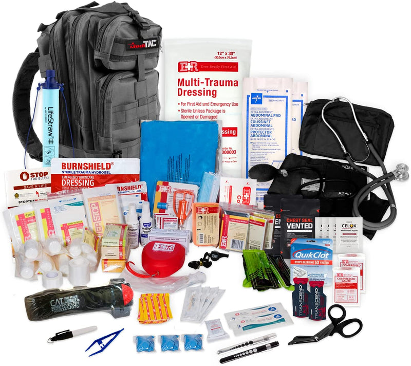 Load image into Gallery viewer, Fully Stocked Rucksack Assault Trauma Tactical IFAK Kit
