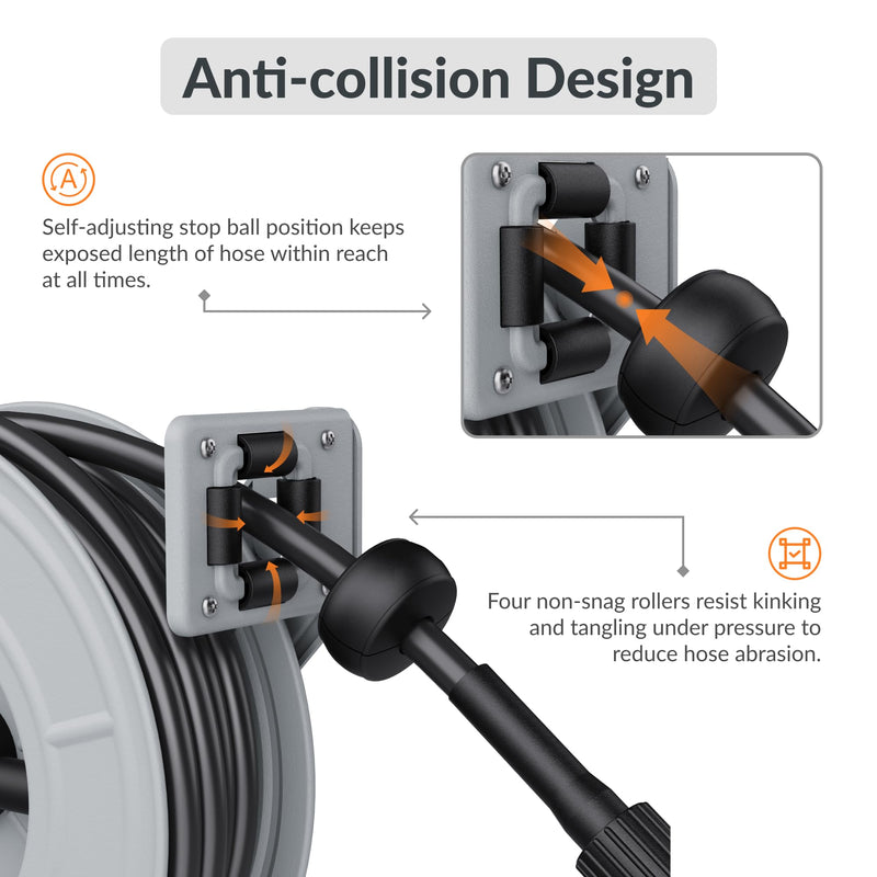 Load image into Gallery viewer, Retractable Pressure Hose Reel-1/4in
