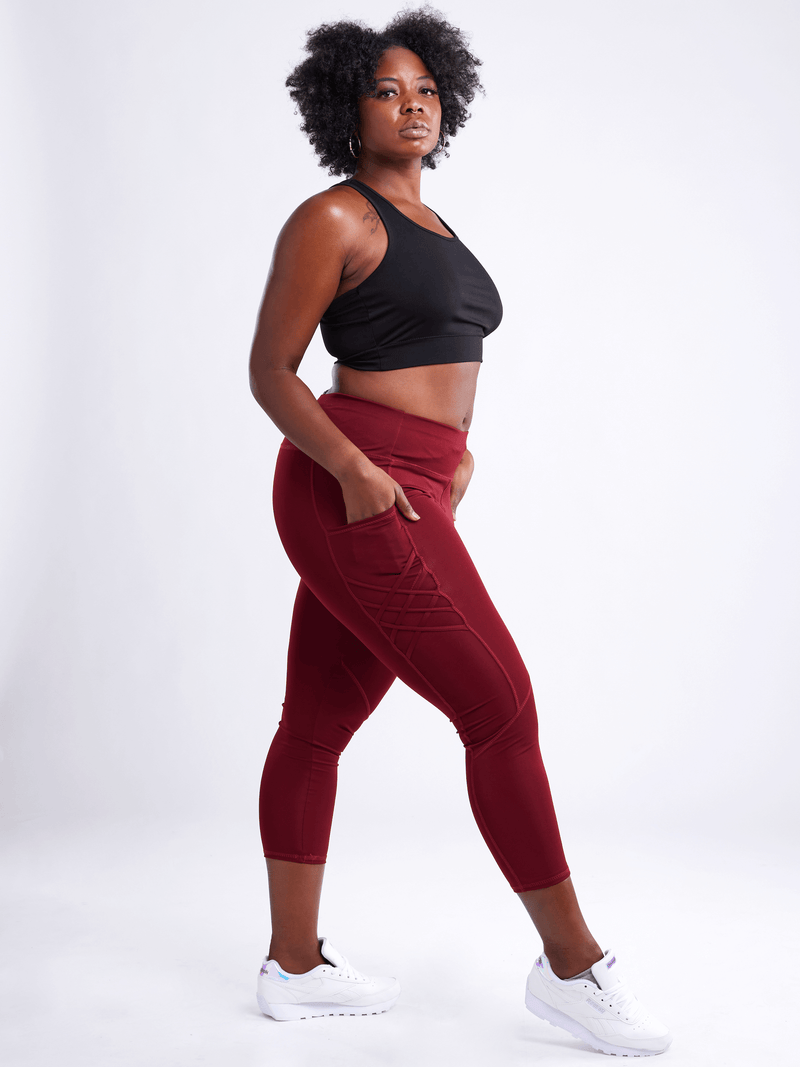 Load image into Gallery viewer, JupiterGear High-Waisted Criss-Cross Training Leggings with Hip Pockets
