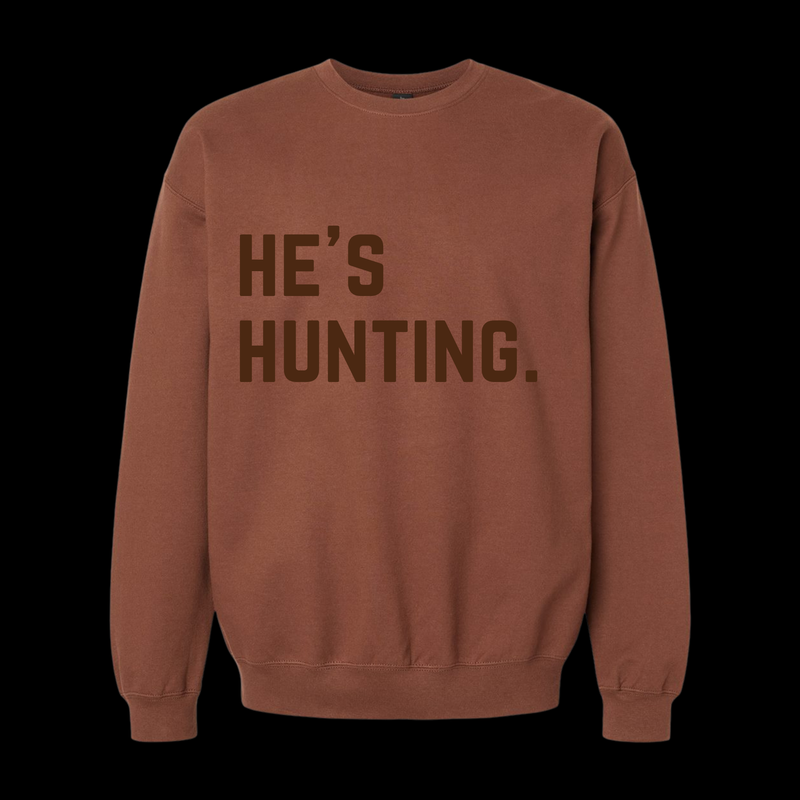 Load image into Gallery viewer, He’s Hunting. Crew Neck Sweatshirt
