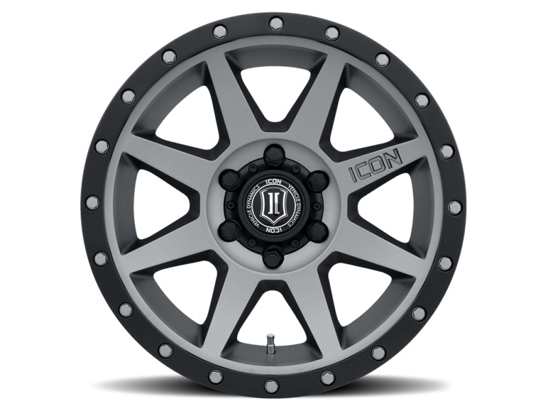 Load image into Gallery viewer, ICON Rebound 18x9 6x5.5 0mm Offset 5in BS 106.1mm Bore Titanium Wheel
