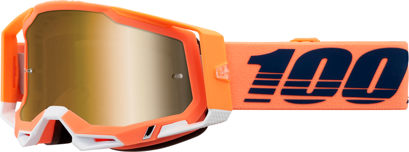 Load image into Gallery viewer, 100% Racecraft 2 Goggles - Coral - True Gold Mirror 50010-00018
