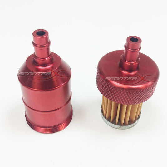Aluminum Inline Fuel Filter 1/4" Flanges