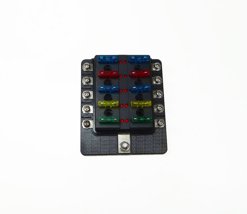 Load image into Gallery viewer, 10 Way Screw Fuse Block - LED Indicators
