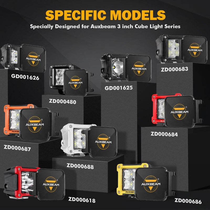 Load image into Gallery viewer, 3 Inch LED Driving Light Black Cover Light Shield Cover
